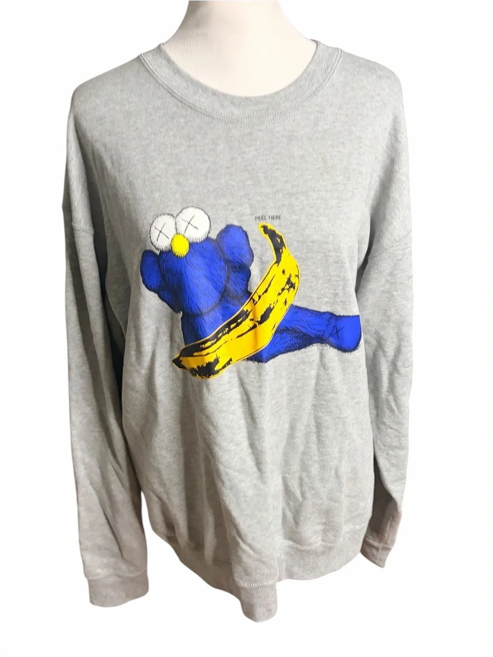 KAWS x WARHOL Uniqlo Grey Unisex Sweatshirt